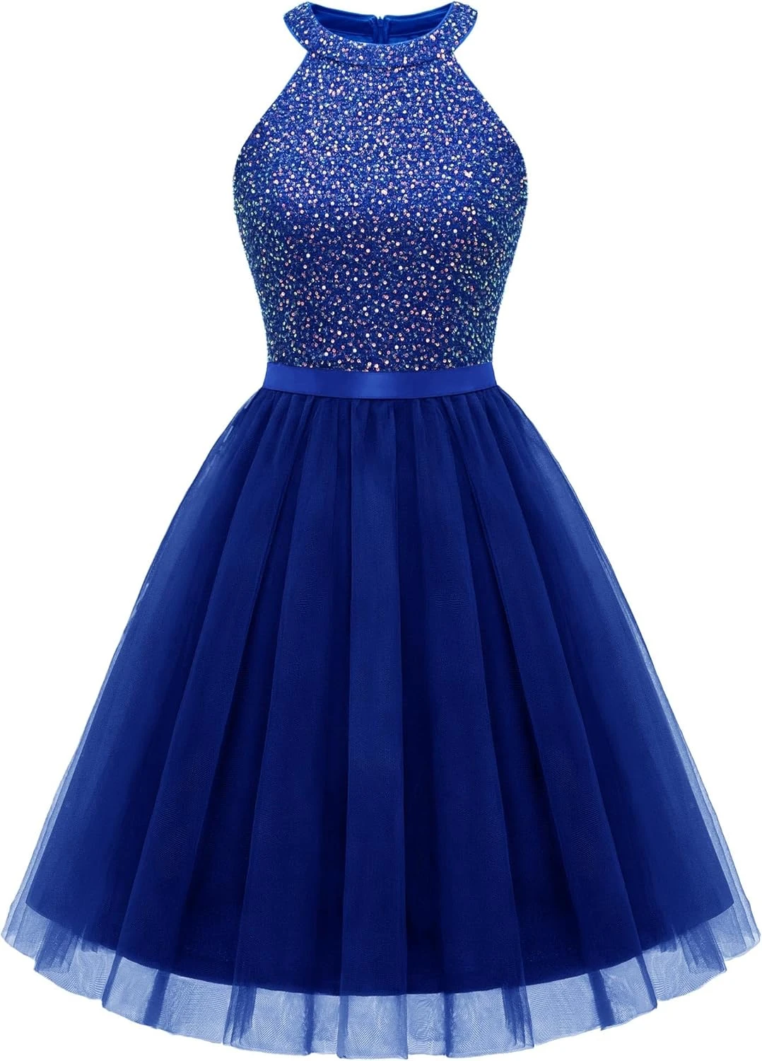 royal blue sequin short homecoming dress for a vivid hoco look