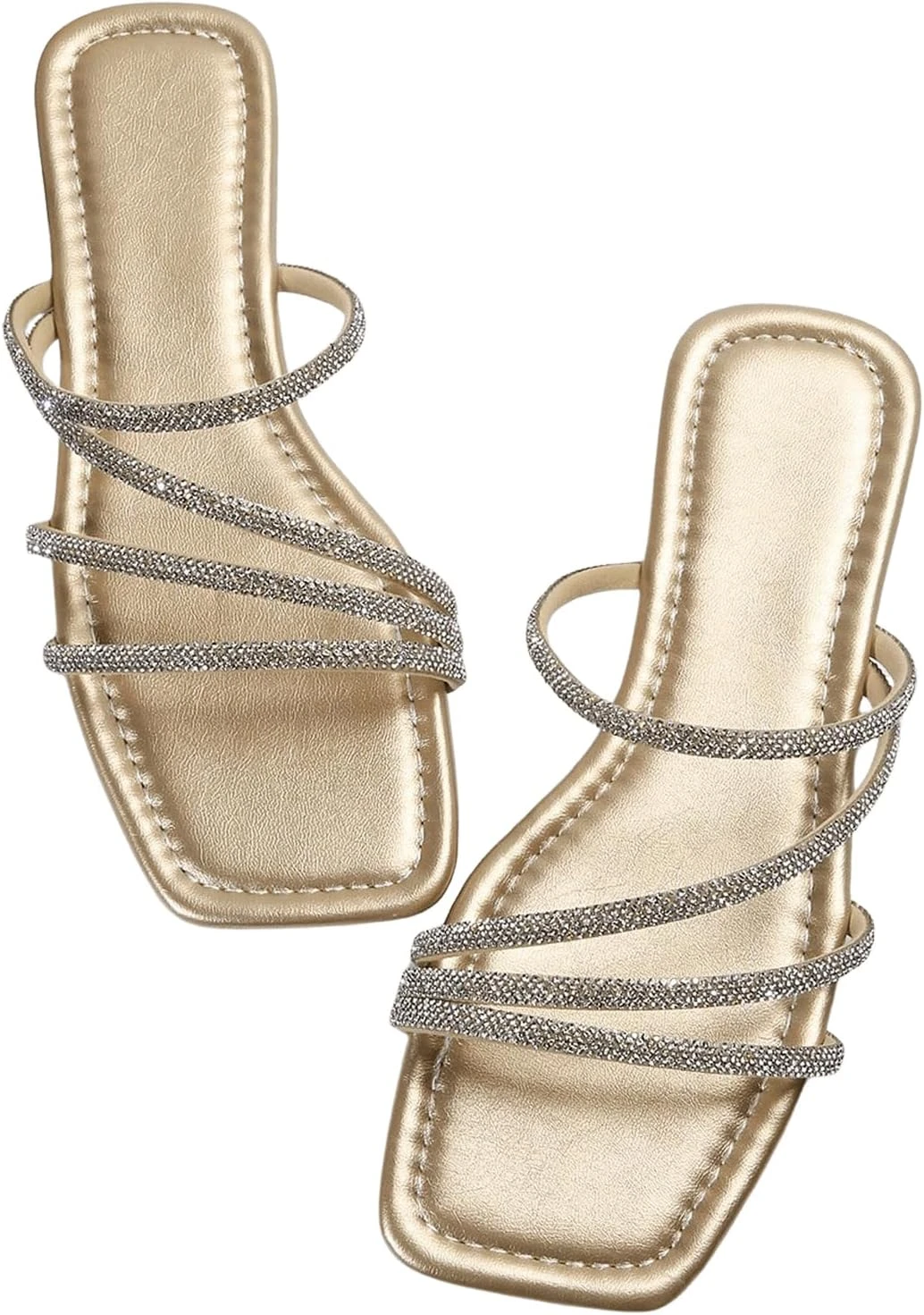 strappy flat sandals for a flowy homecoming dress look