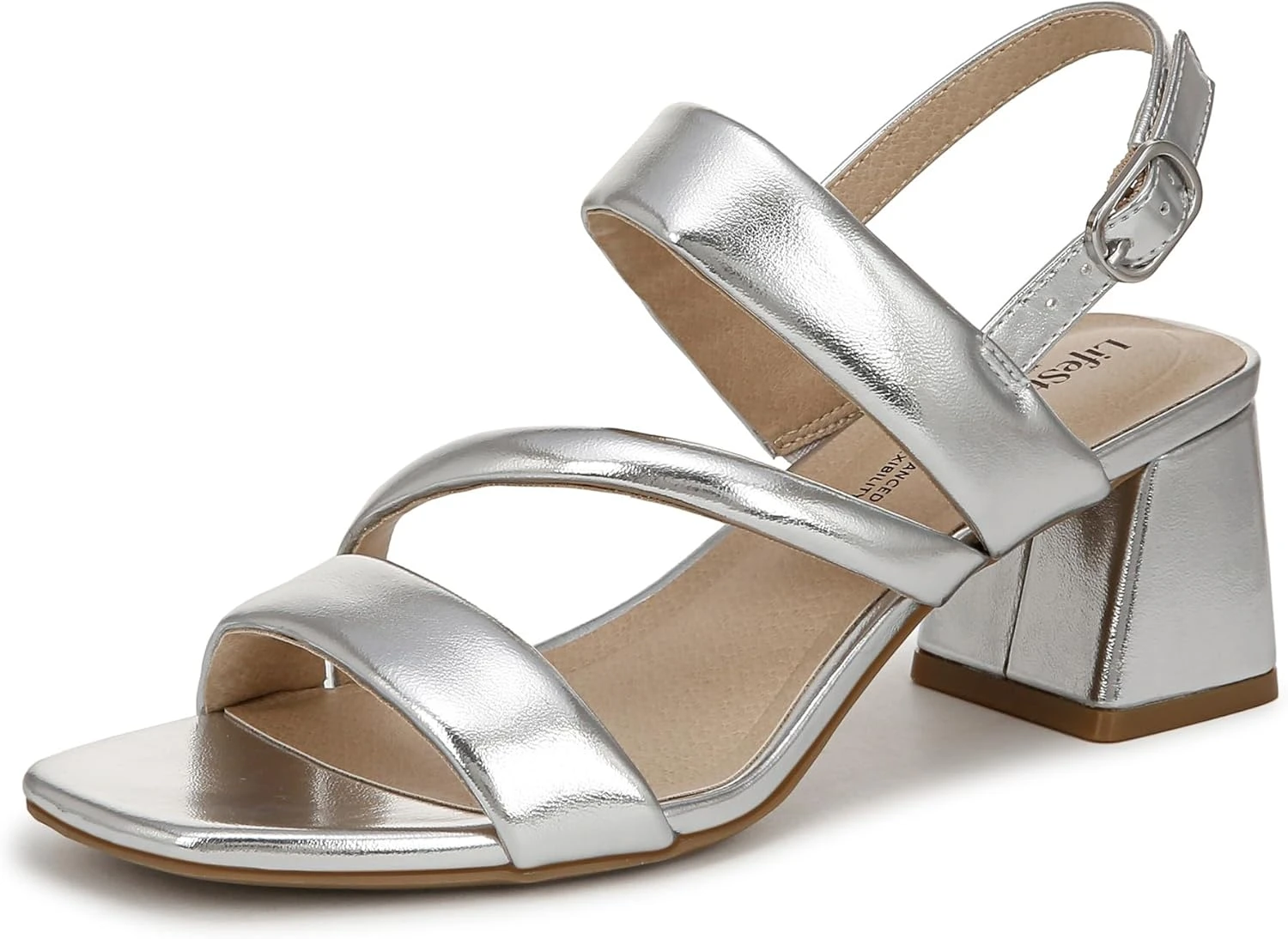 metallic strappy heeled sandals for a sparkly homecoming dress look