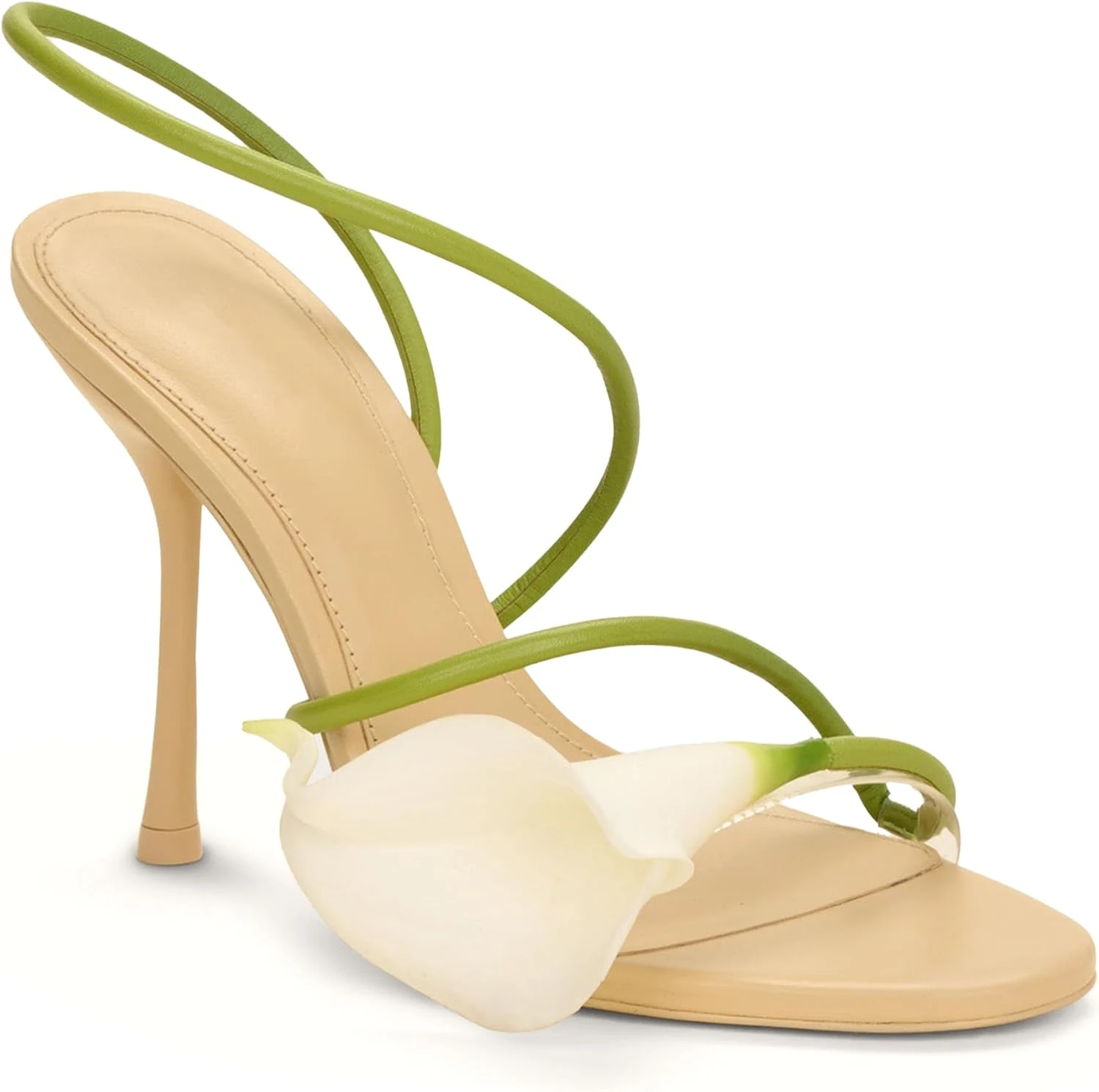 strappy formal heels for a floral prom dress outfit