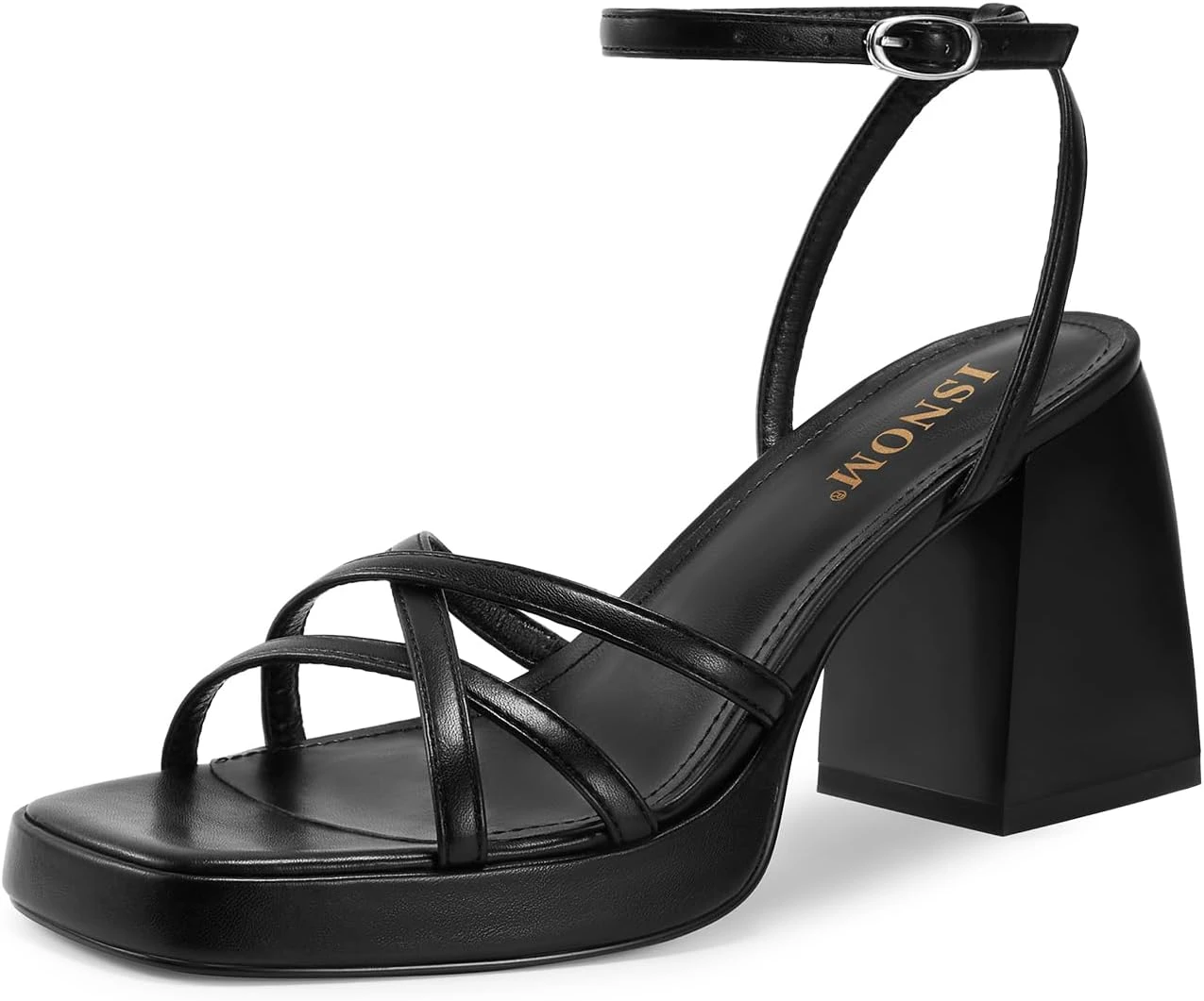 strappy platform heels for a two-piece homecoming dress look