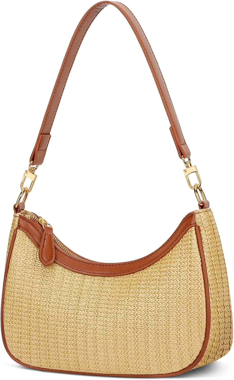 Women's straw tote bag for summer brunch accessories