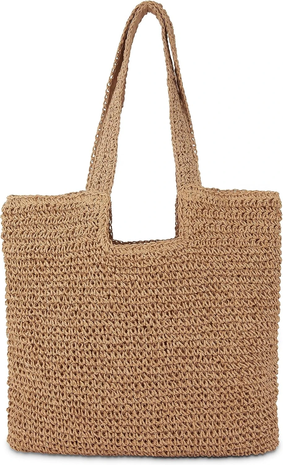 Women's medium woven straw tote bag for cute brunch accessories