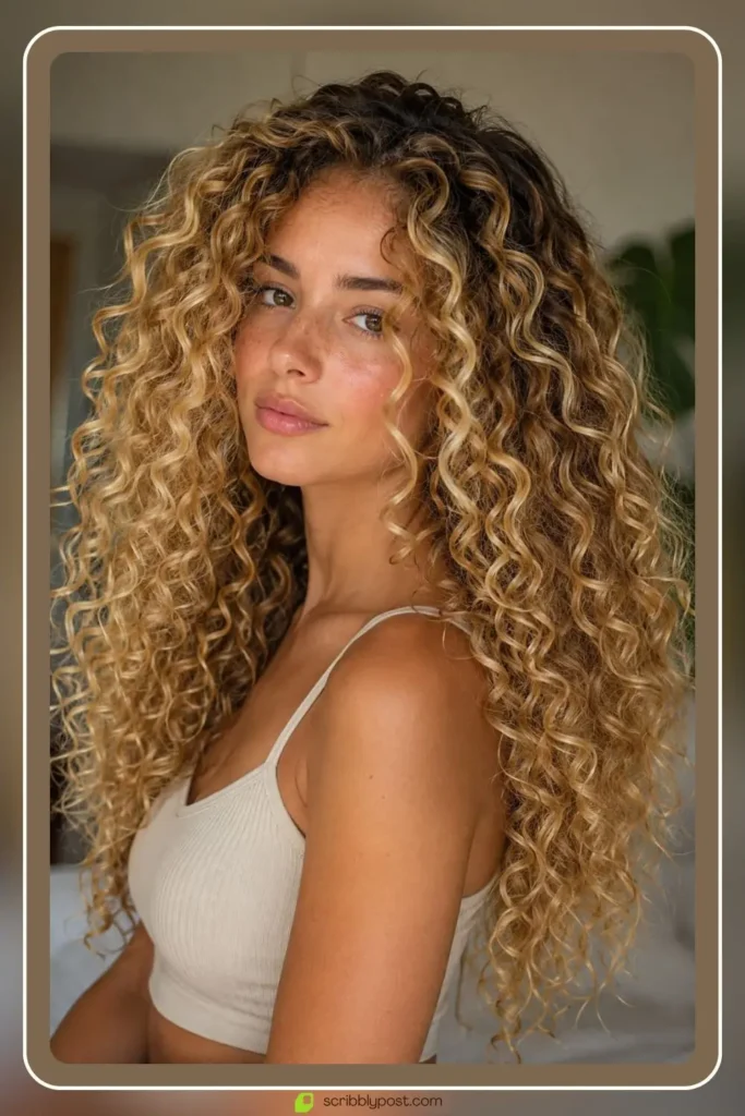 Blonde curly hair styles with defined bouncy curls