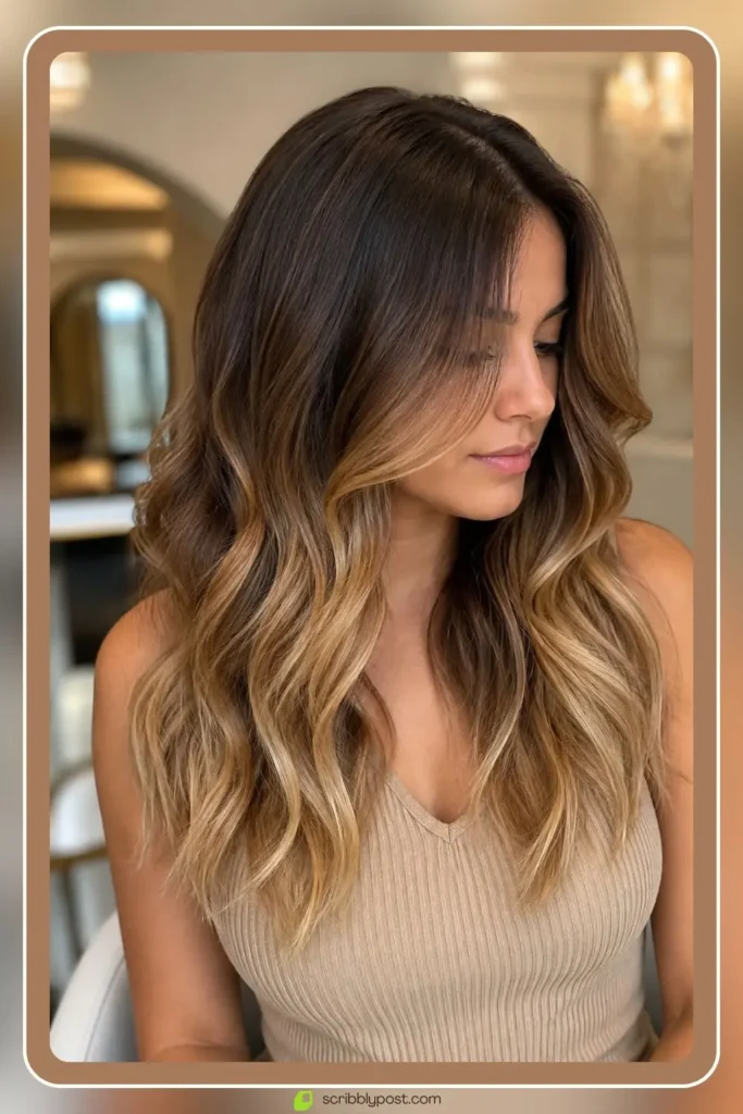 Bronde melt hair styles blending brown into blonde