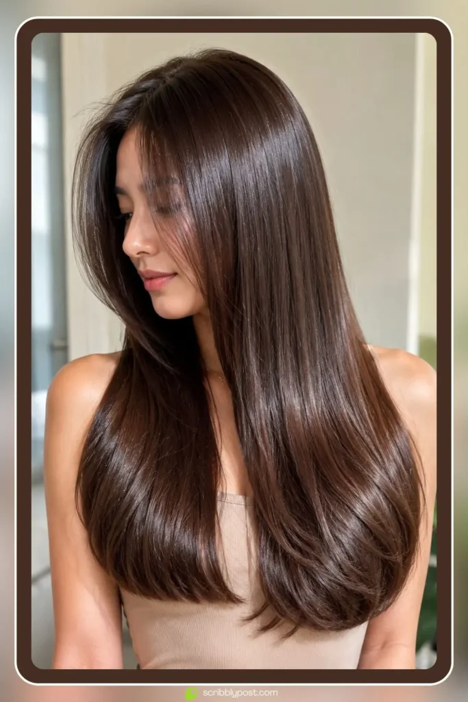 Clear gloss hair treatment with mirror shine no color change