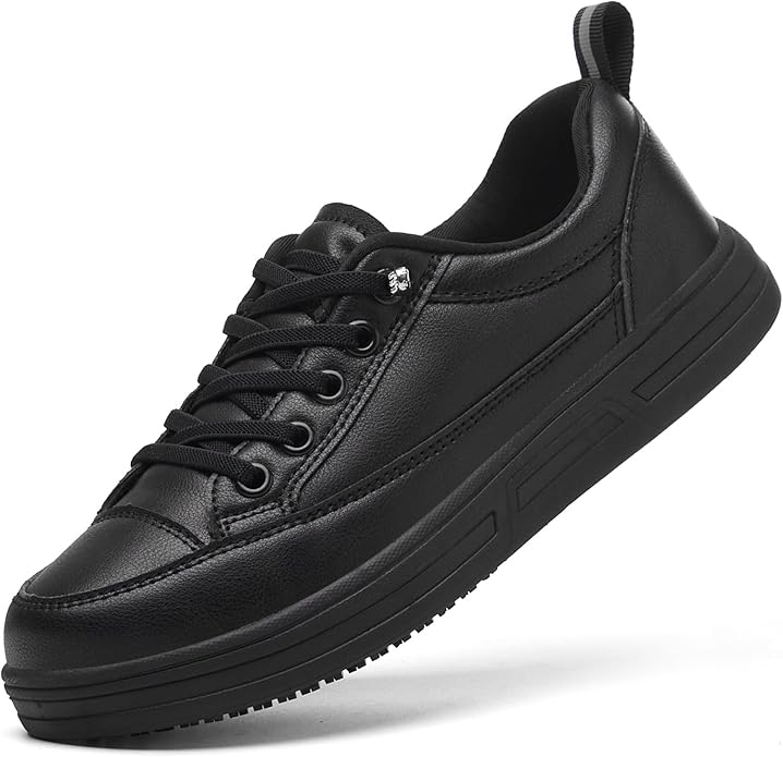 Cushioned leather trainers for conference days