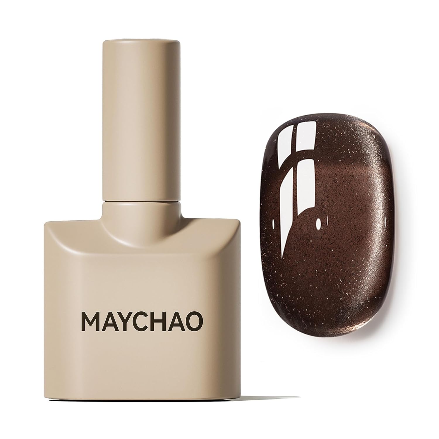 Deep brown magnetic base for cat eye nails