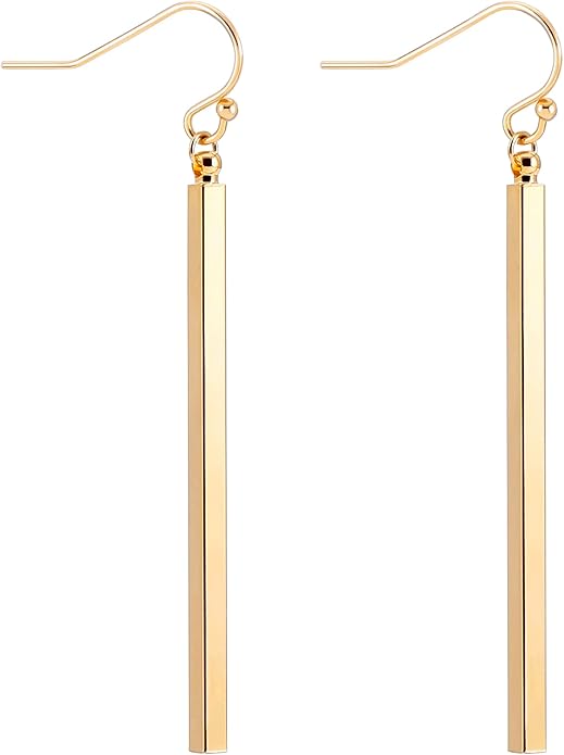 Delicate gold drop earrings for 3D floral dress outfit