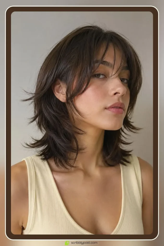 Fine hair wolf cut with soft blended volume layers