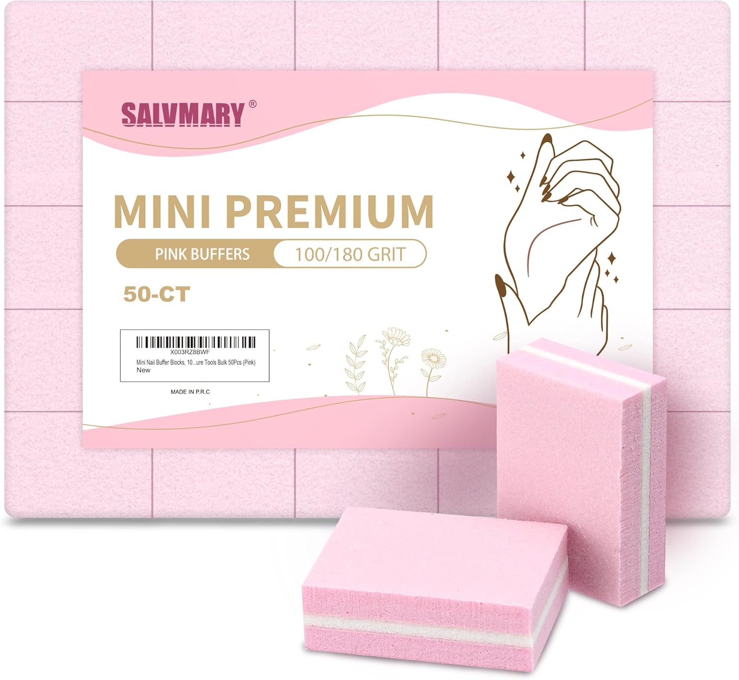 Glow buff sponge tool for glazed blue nails