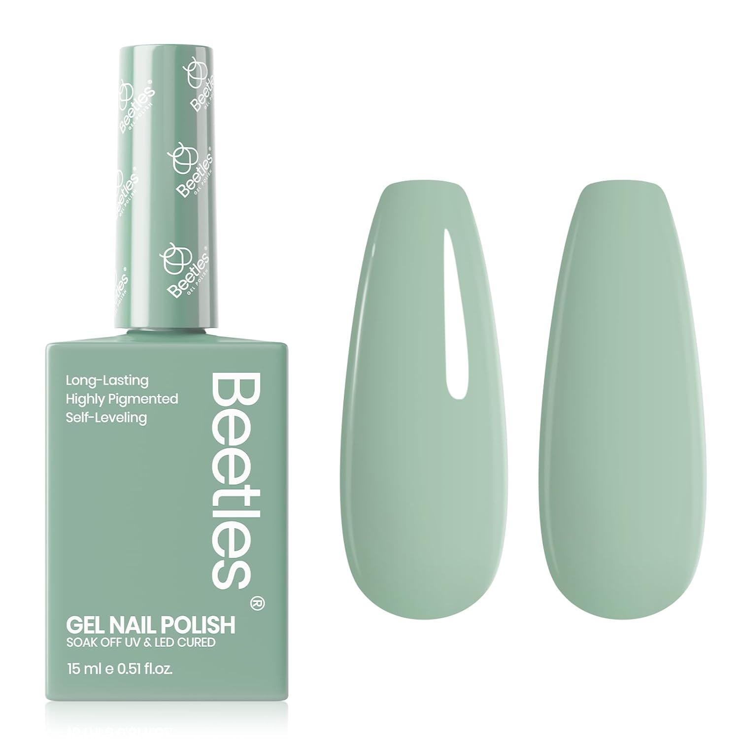 Matte sage gel polish for velvet sage green nails