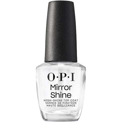 Mirror finish seal coat for dark brown nails