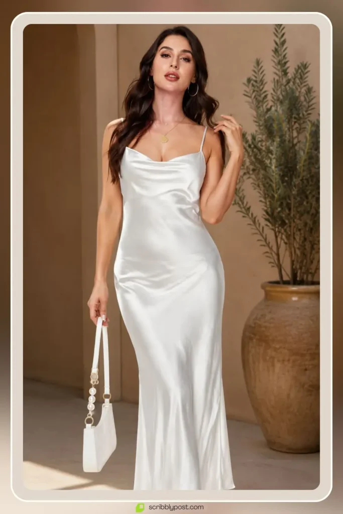 White Summer Dresses Worth Buying: 16 Styles for the LWD Era of 2026 57 White slip dress affordable simple evening style