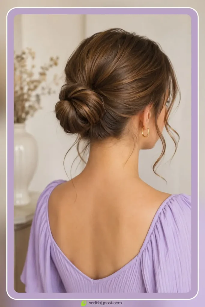 Step by step easy bun hairstyle for beginners