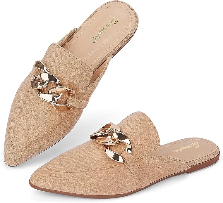 Tan leather flat sandals for citrus pairing outfit