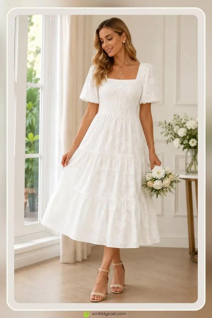 White Summer Dresses Worth Buying: 16 Styles for the LWD Era of 2026 53 White summer dress with sleeves for coverage and style