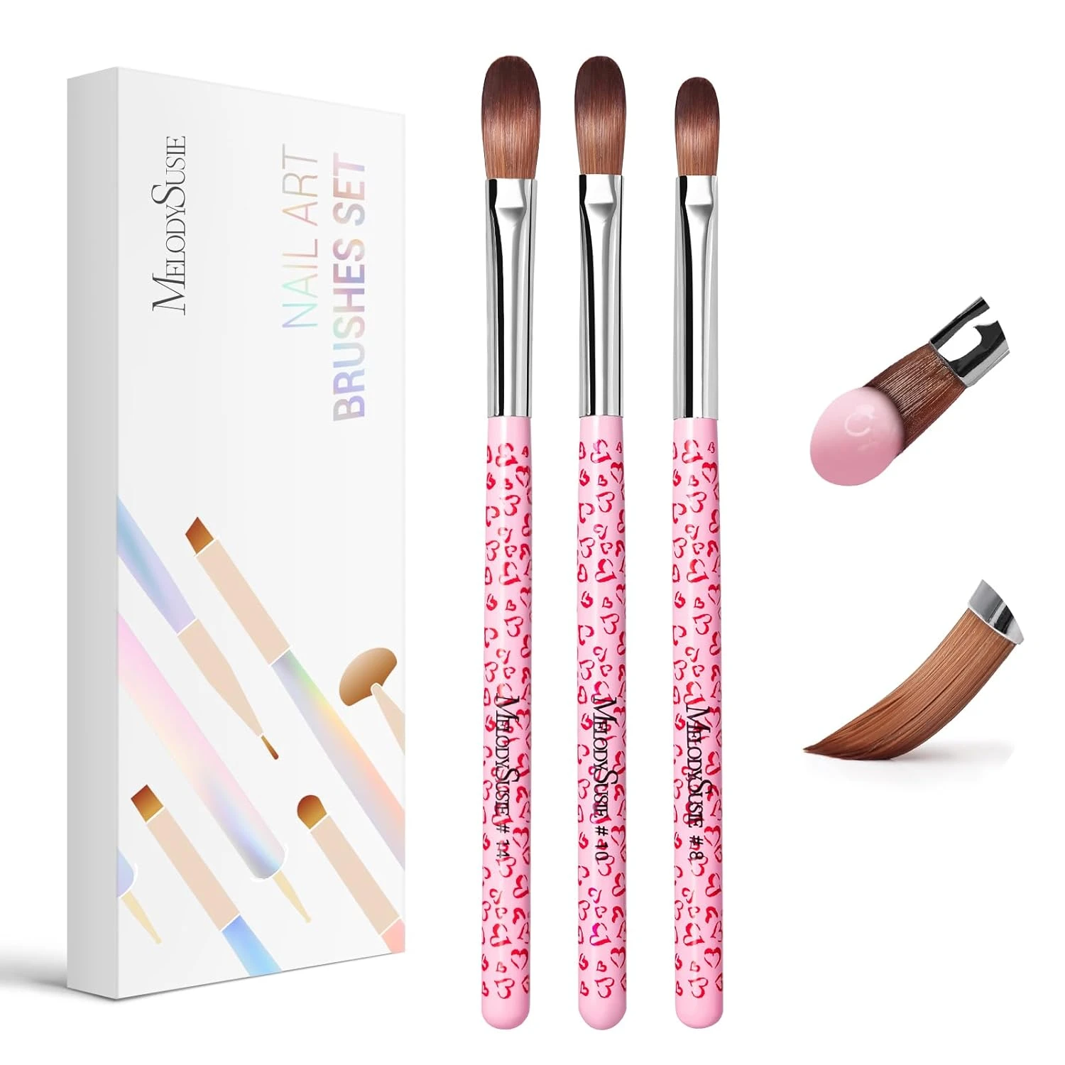 Acrylic nail brush for sculpting gold acrylic nails