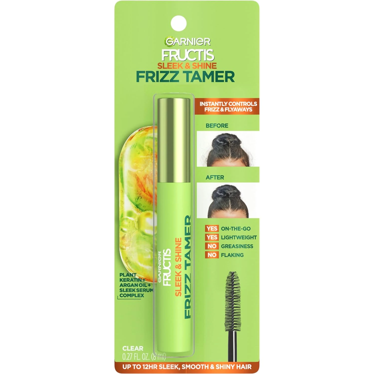Anti frizz finishing stick for braid ponytail