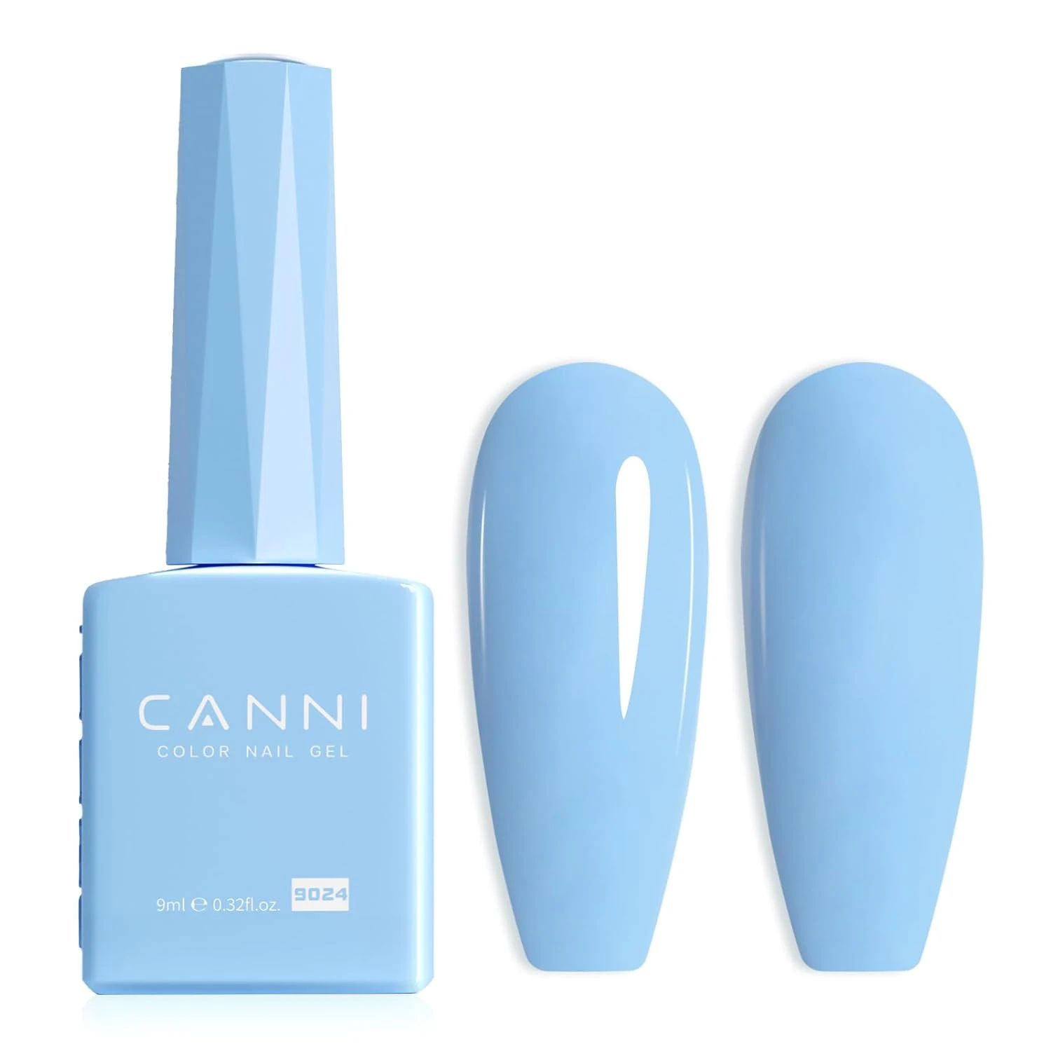 Baby blue gel polish for blue aura nails glow