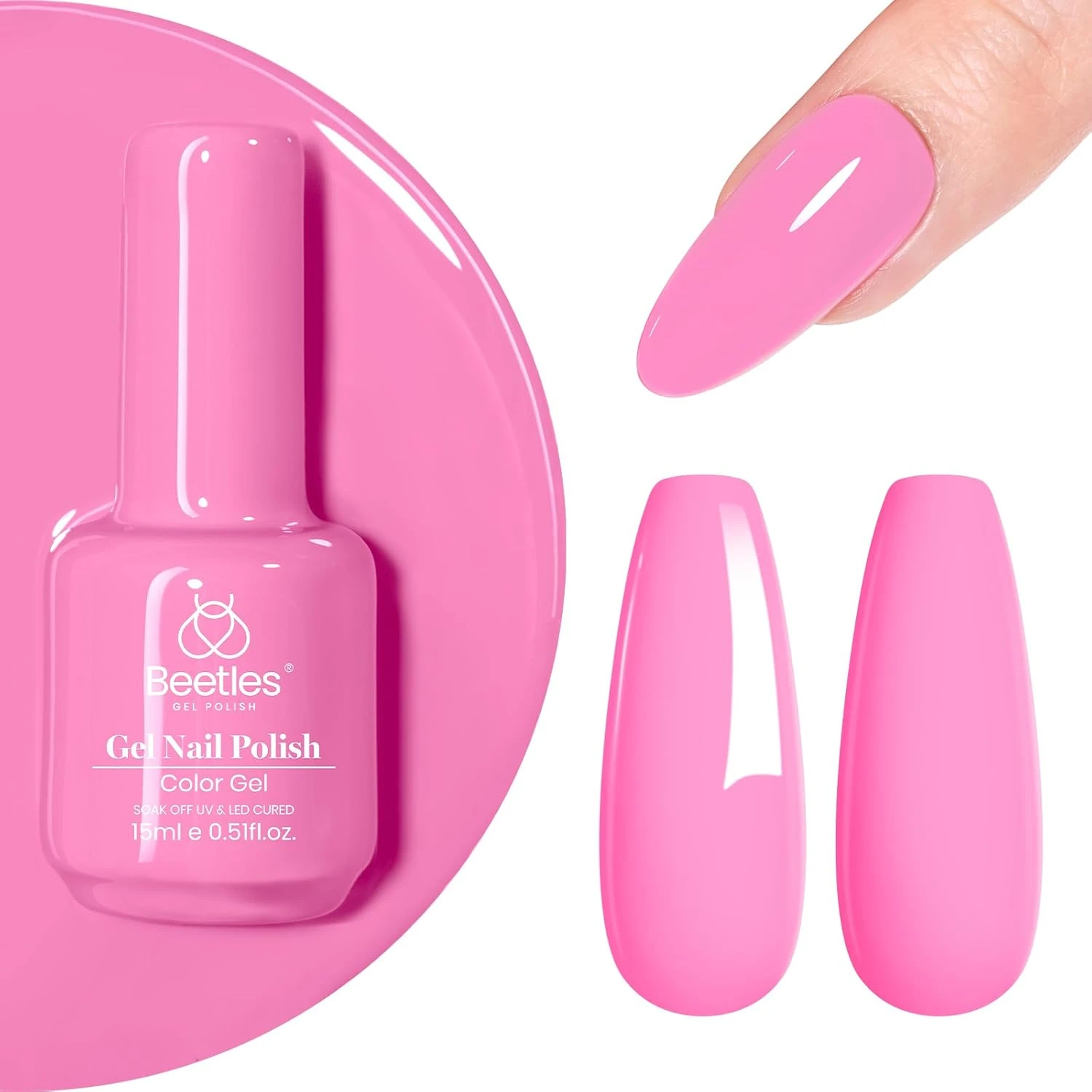 Barbie pink gel polish for party pink nails