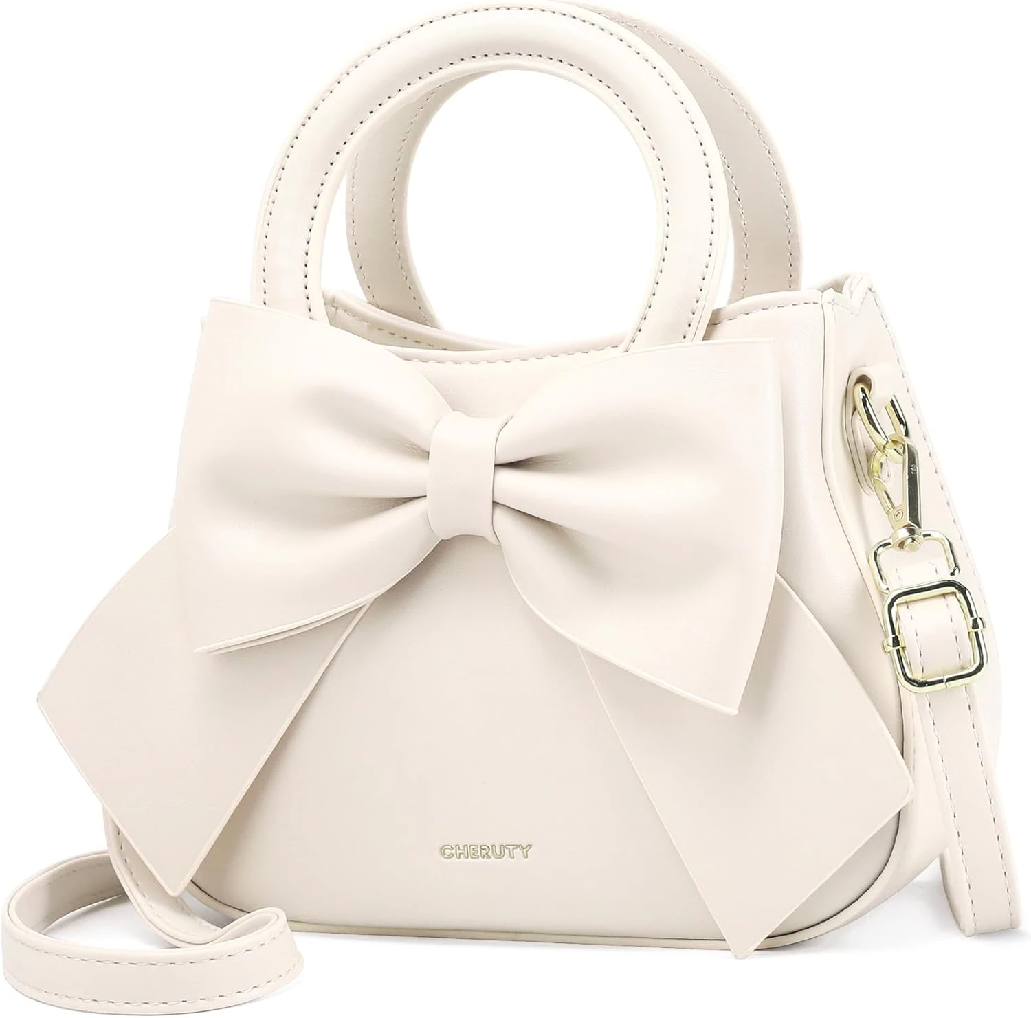 Beige mini handbag for pink floral outfit