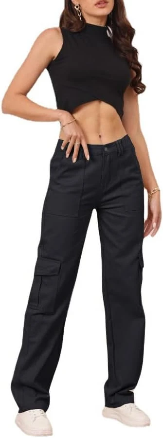 Black cargo pants for orange concert fit