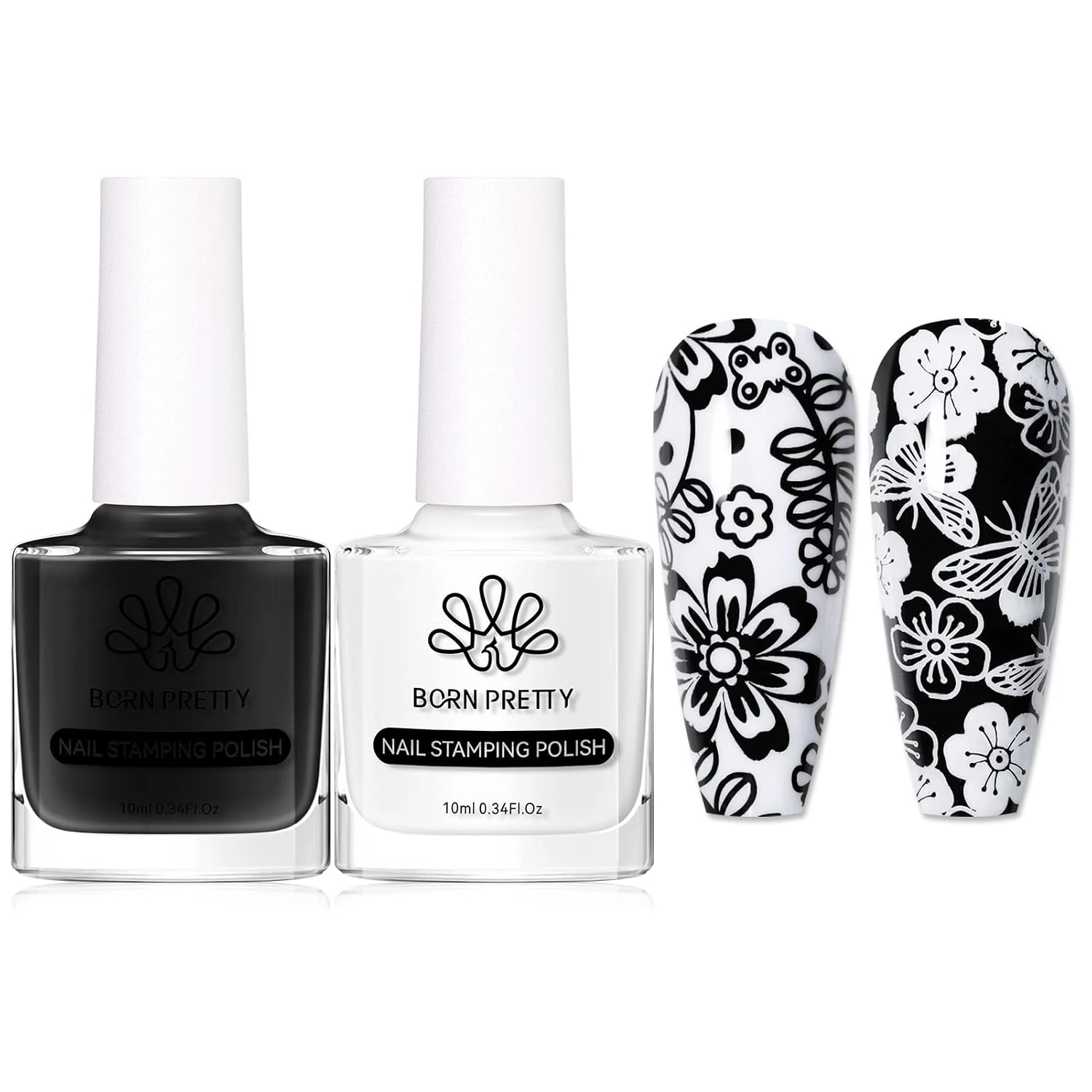 Black stamping gel for purple halloween nails