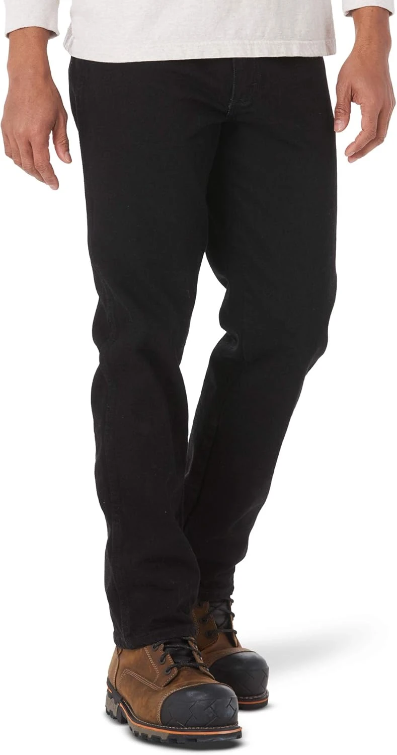 Black straight jeans for orange leather outfit