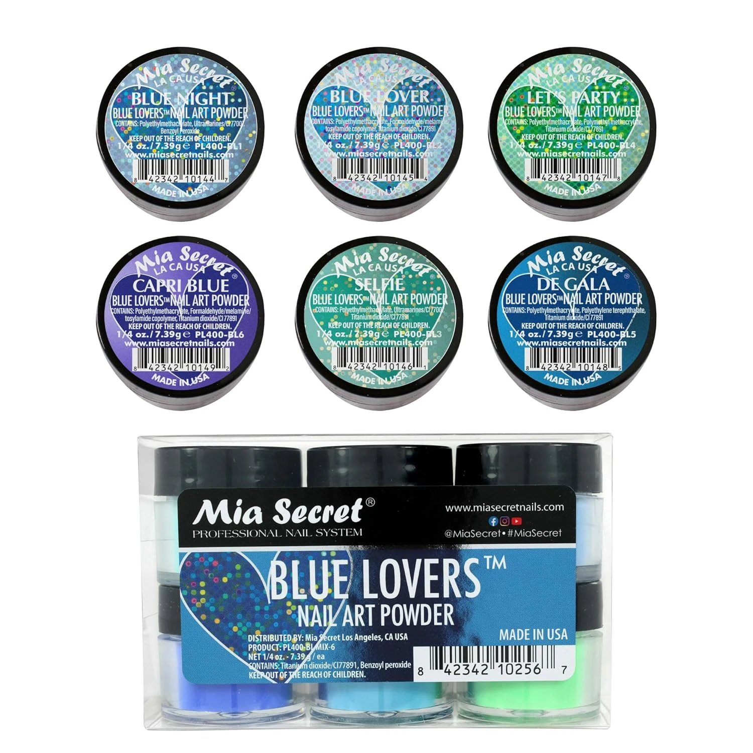 Blue acrylic powder set for blue acrylic nails