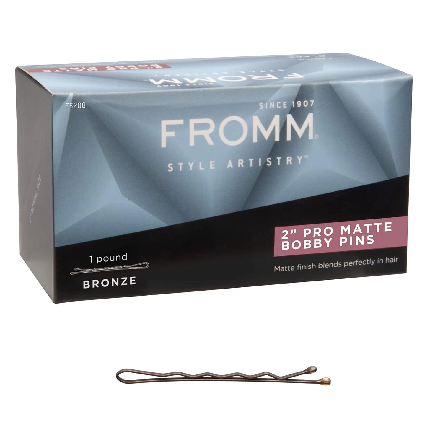 Matte bobby pins for securing a wrapped braid ponytail