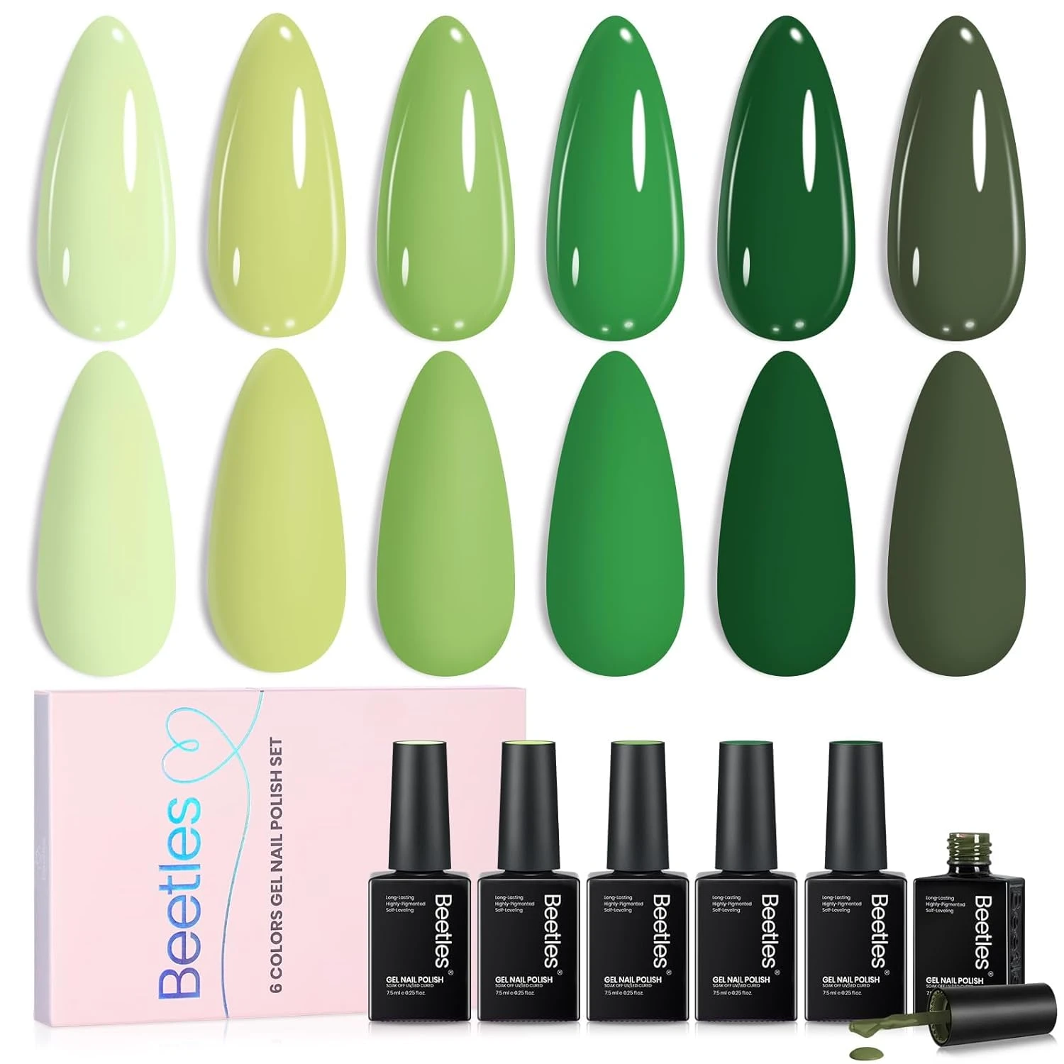 Green Nails Worth Saving: 16 Sets From Mint to Emerald for 2026 10 Bottle green gel polish for dark green nails