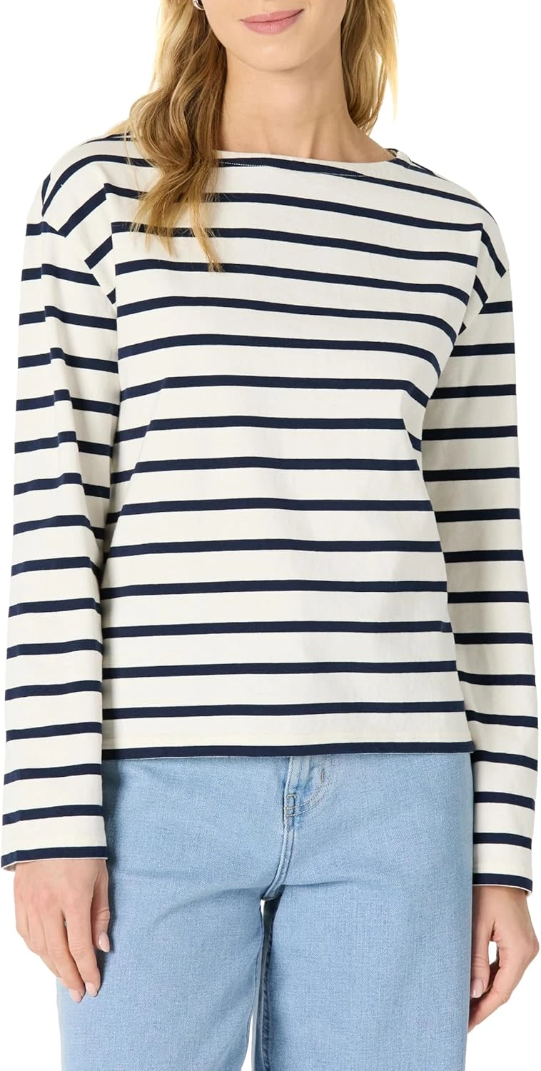 Breton stripe top for boat day outfit