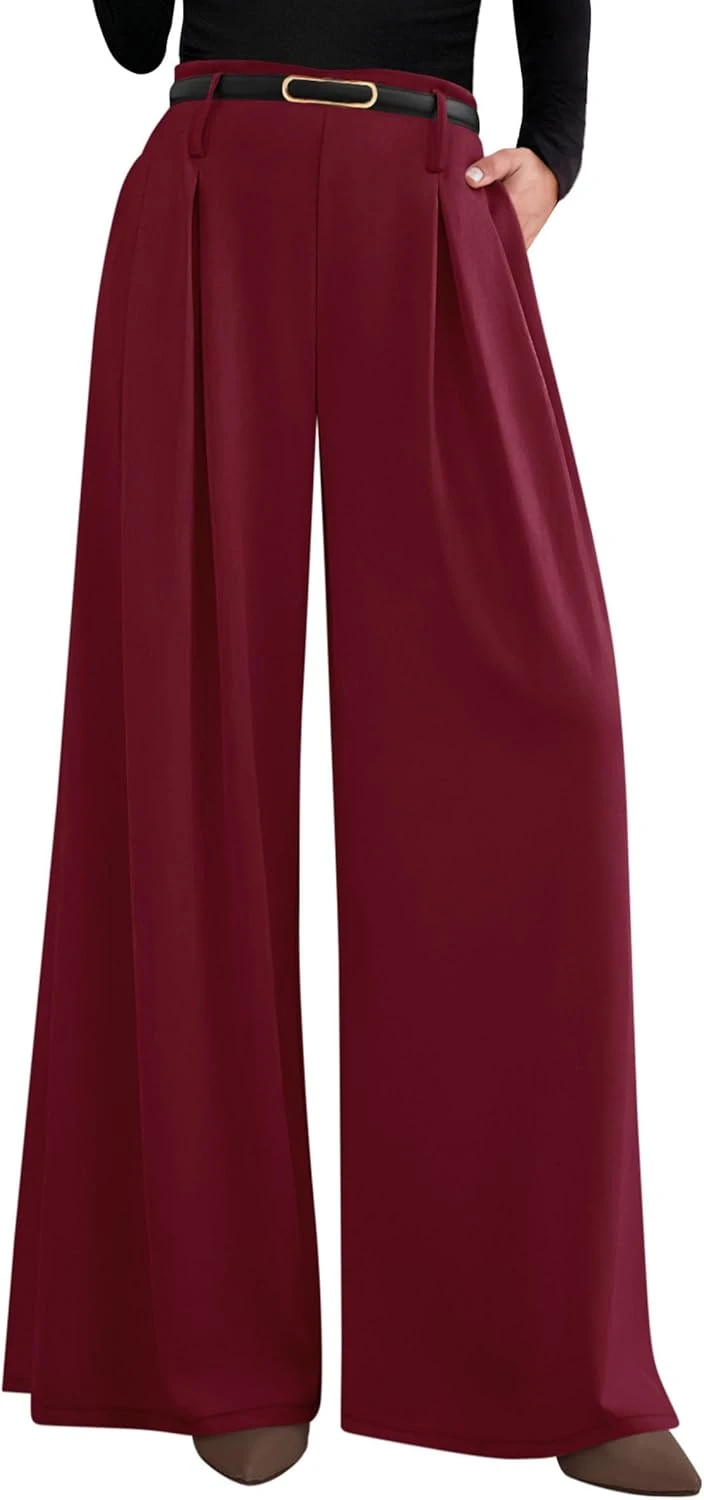 Brick red trousers for tonal red outfit