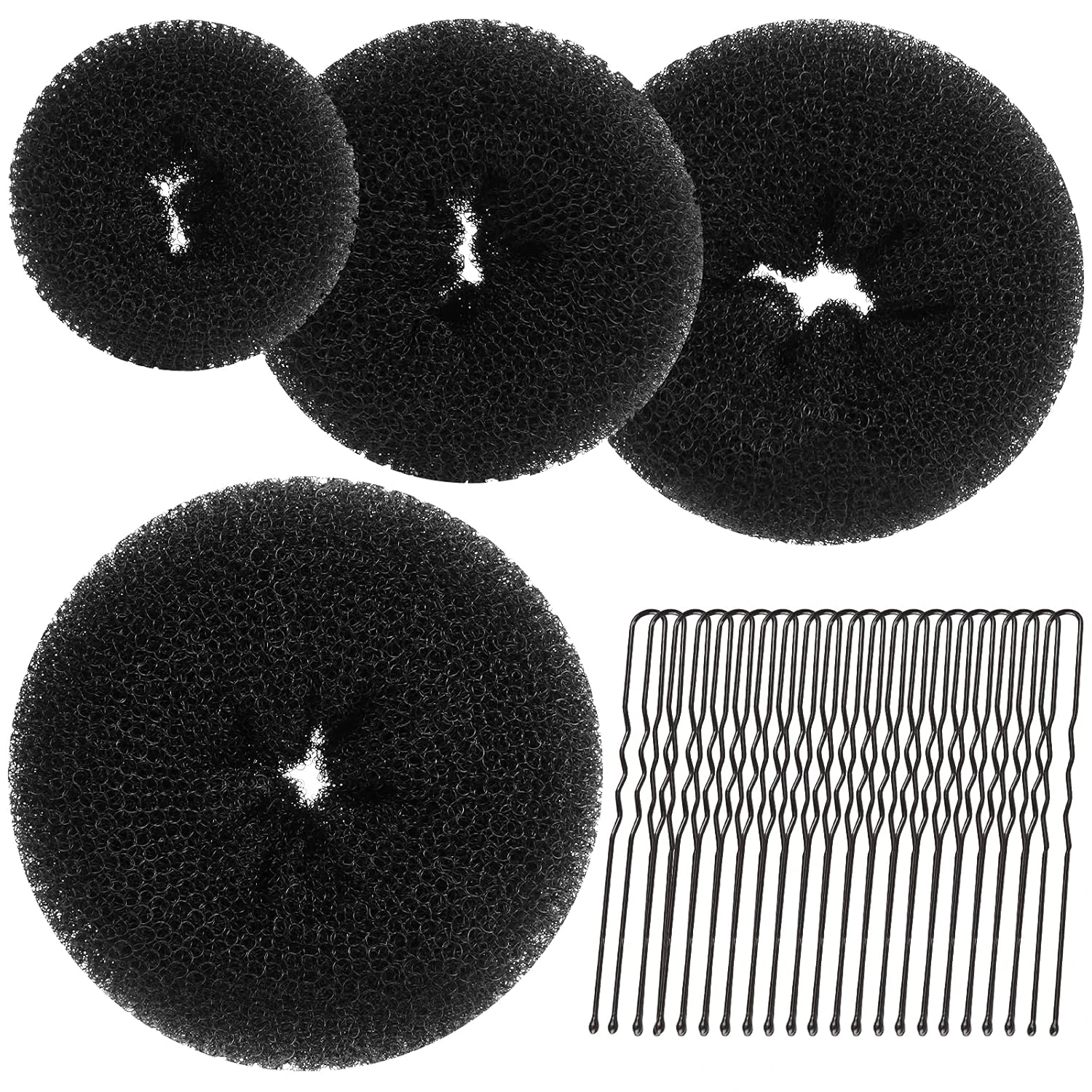 Bun donut shaper for a neat low sporty bun