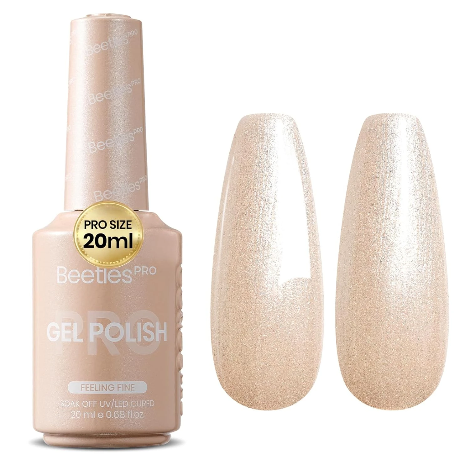 Champagne gold gel polish for classy gold nails