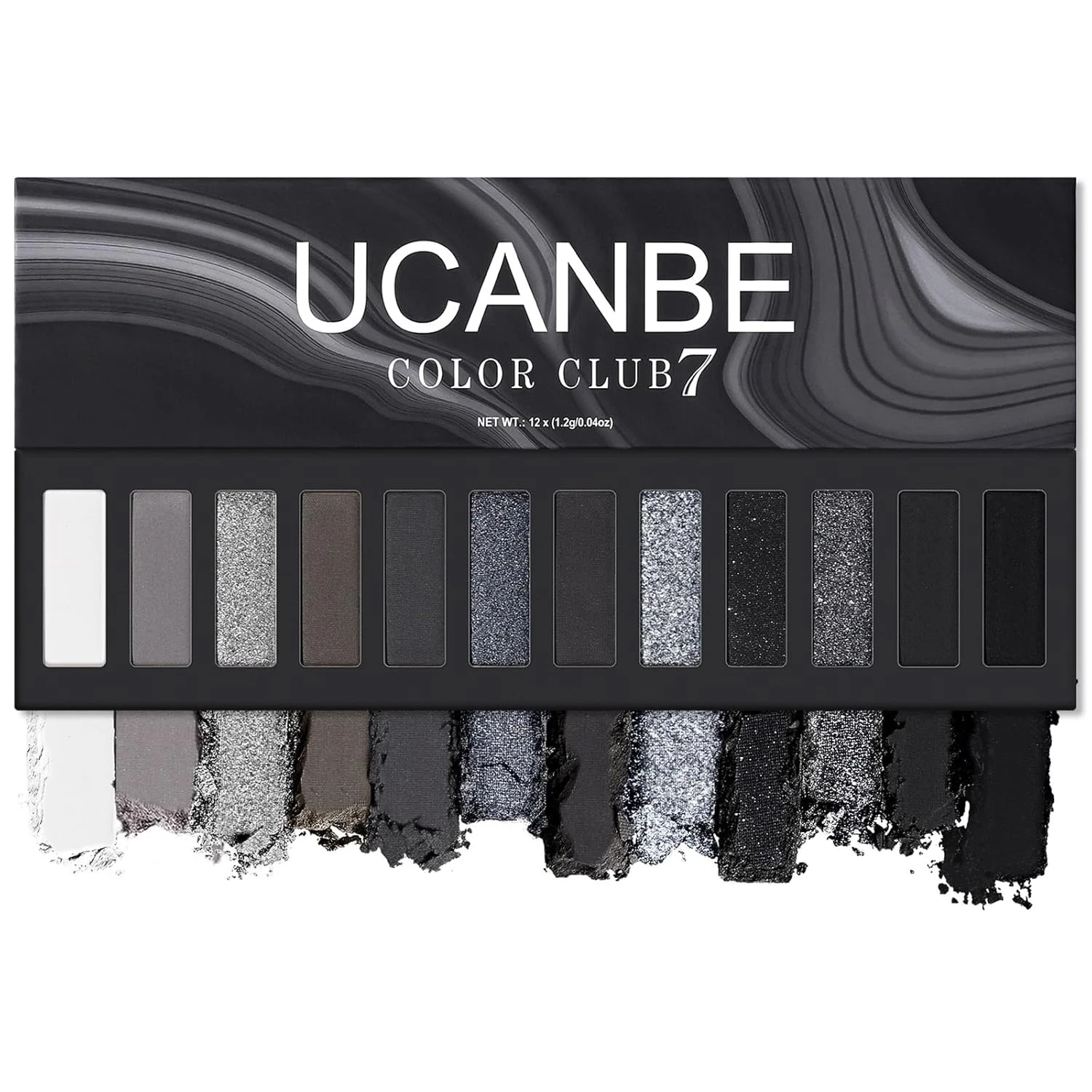 Charcoal palette for classic smokey eye makeup