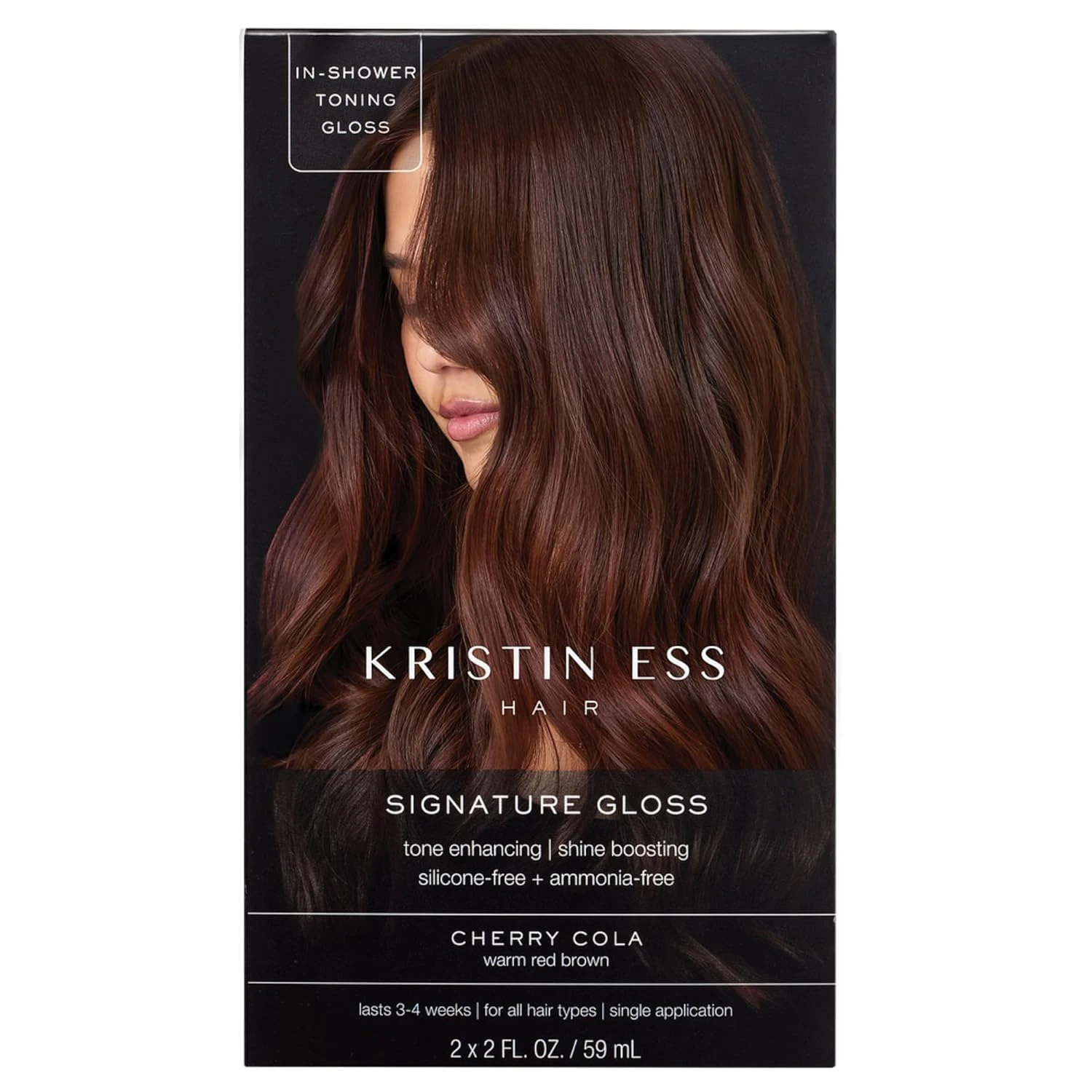 Cherry cola hair gloss for red tint shine