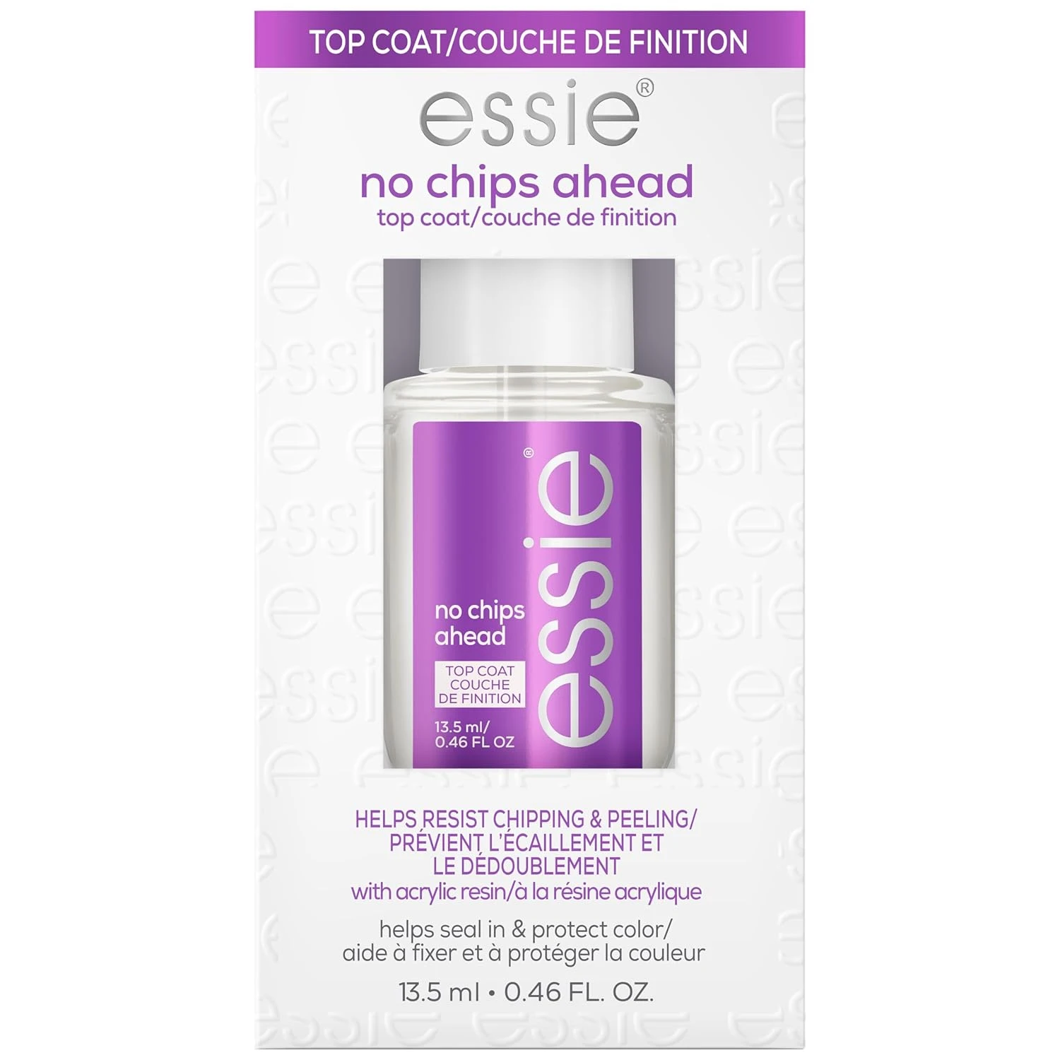 Chip resistant top coat for burgundy nails wear