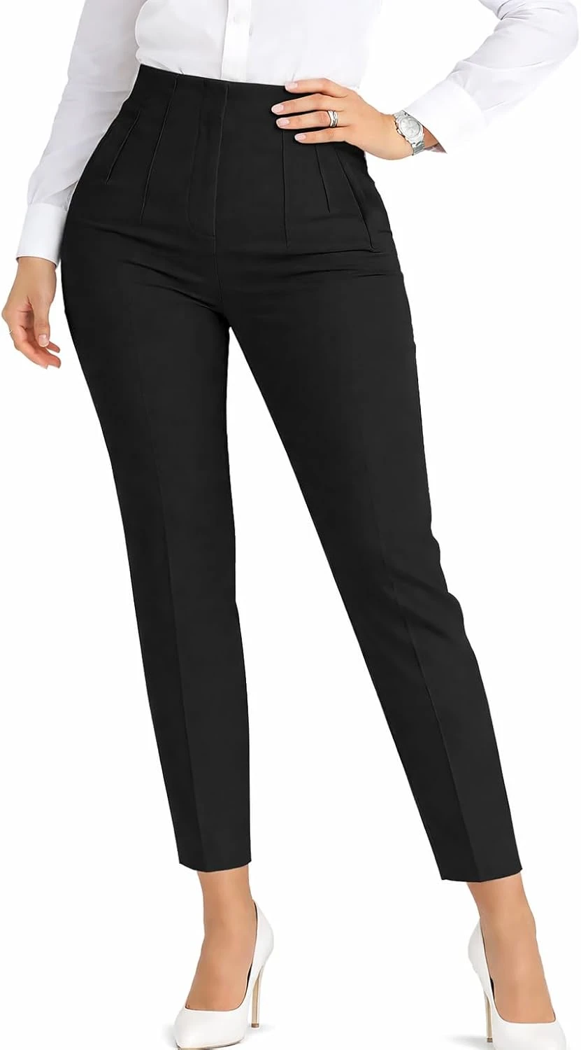 Black cigarette trousers for business staples