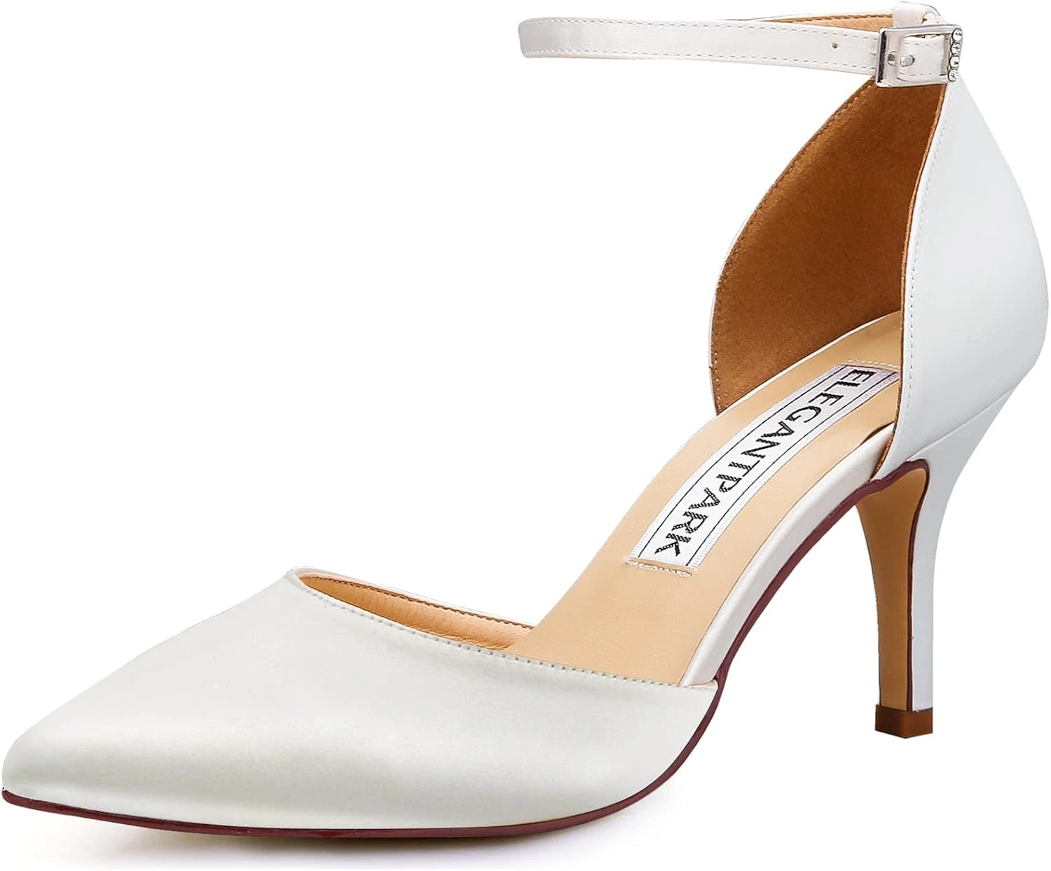 Classic ivory pumps for bow back dress