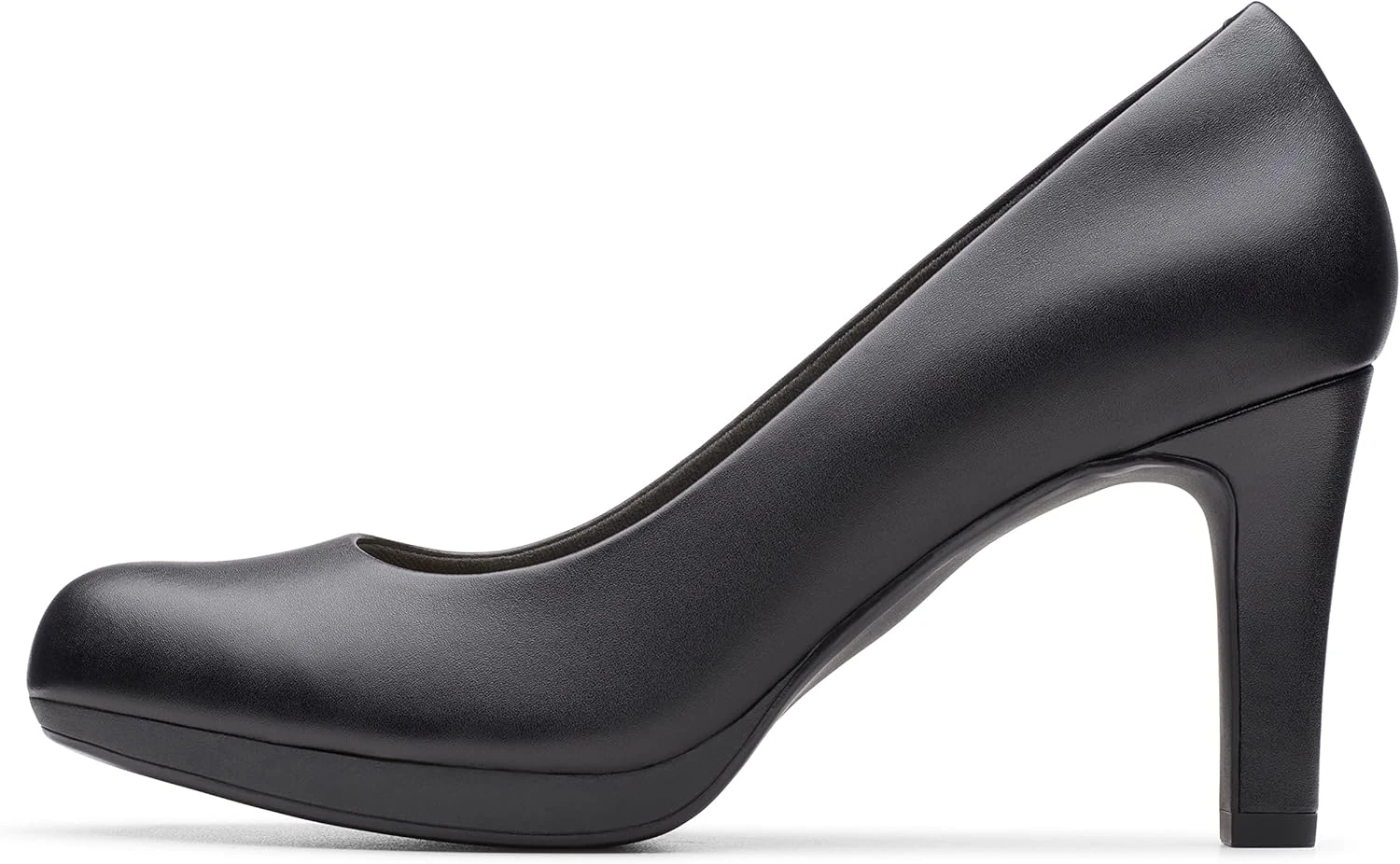 Classic two inch leather pumps for interviews
