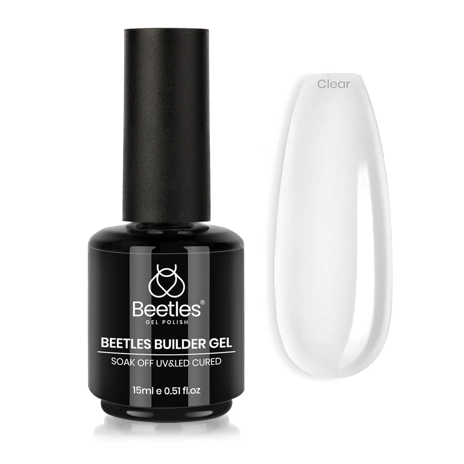 Clear builder base gel for red aura nails structure