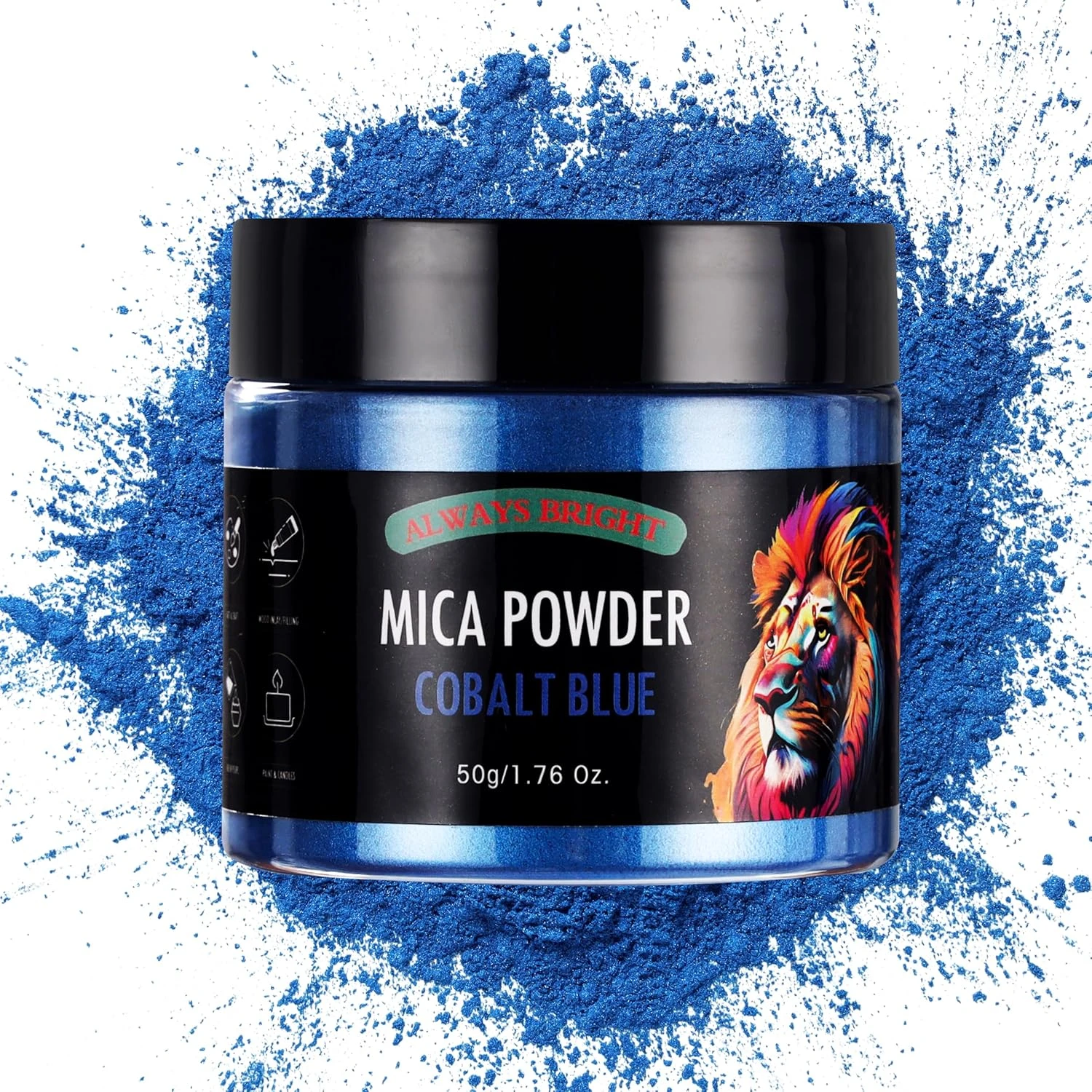 Cobalt blue chrome pigment for deep blue chrome nails