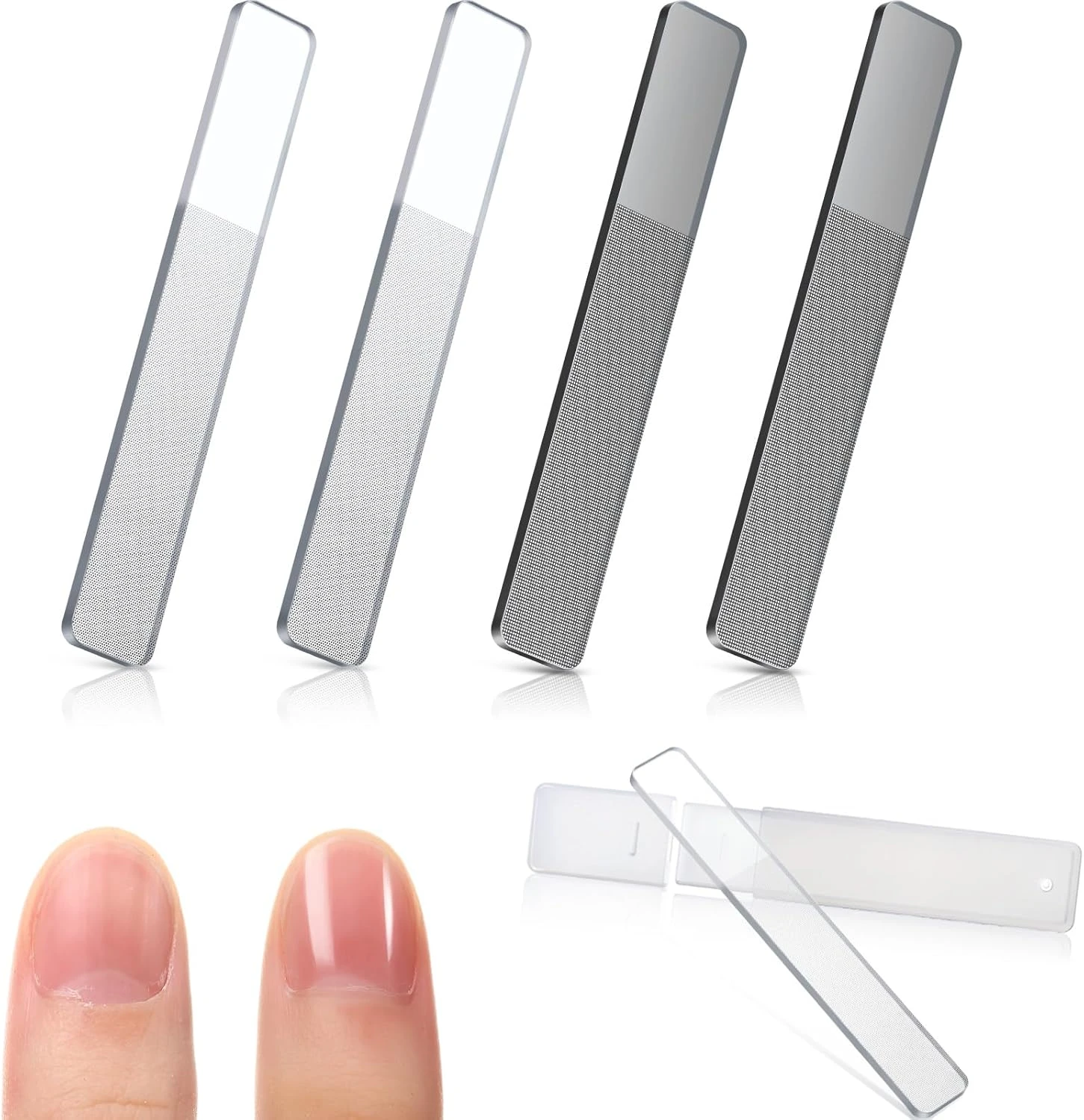 Crystal shine buffer for glossy pink nails