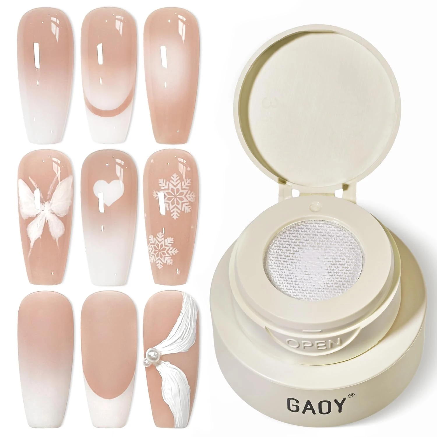 Cushion gradient sponge for korean jelly nails