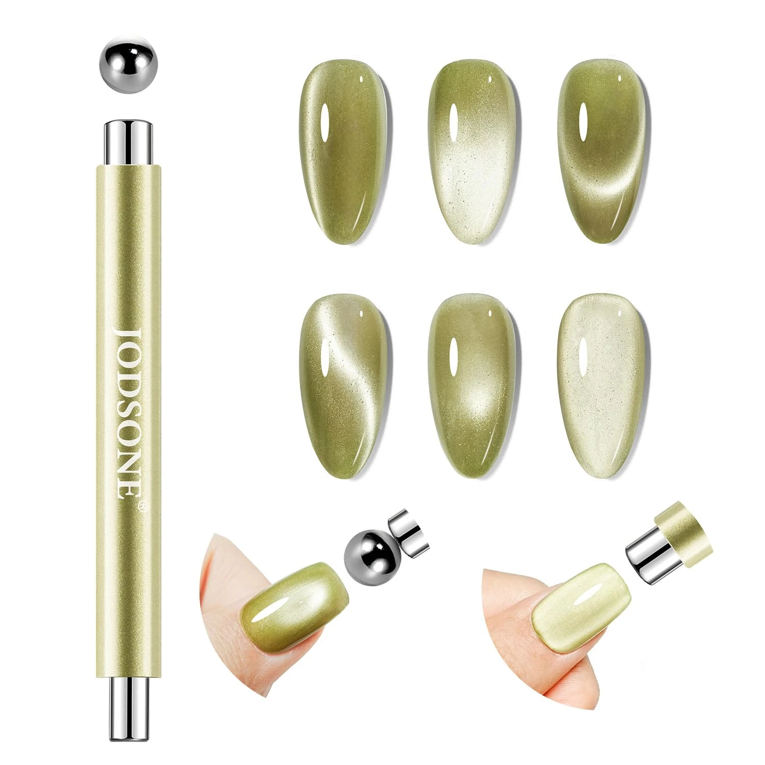 Cylindrical nail magnet for velvet nails diffusion
