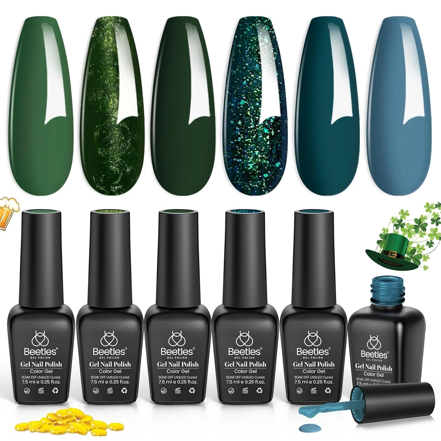 Dark green base gel for emerald velvet nails
