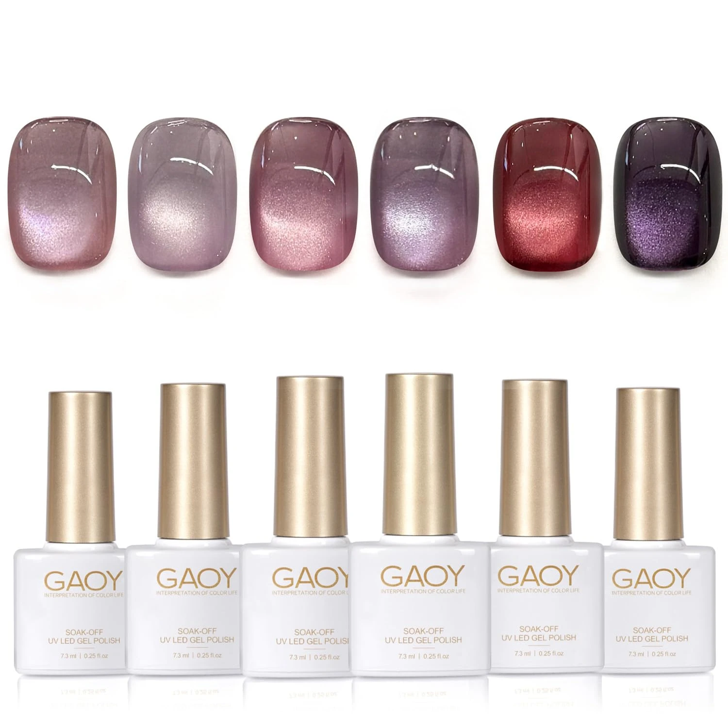 Dark violet magnetic base for cat eye nails