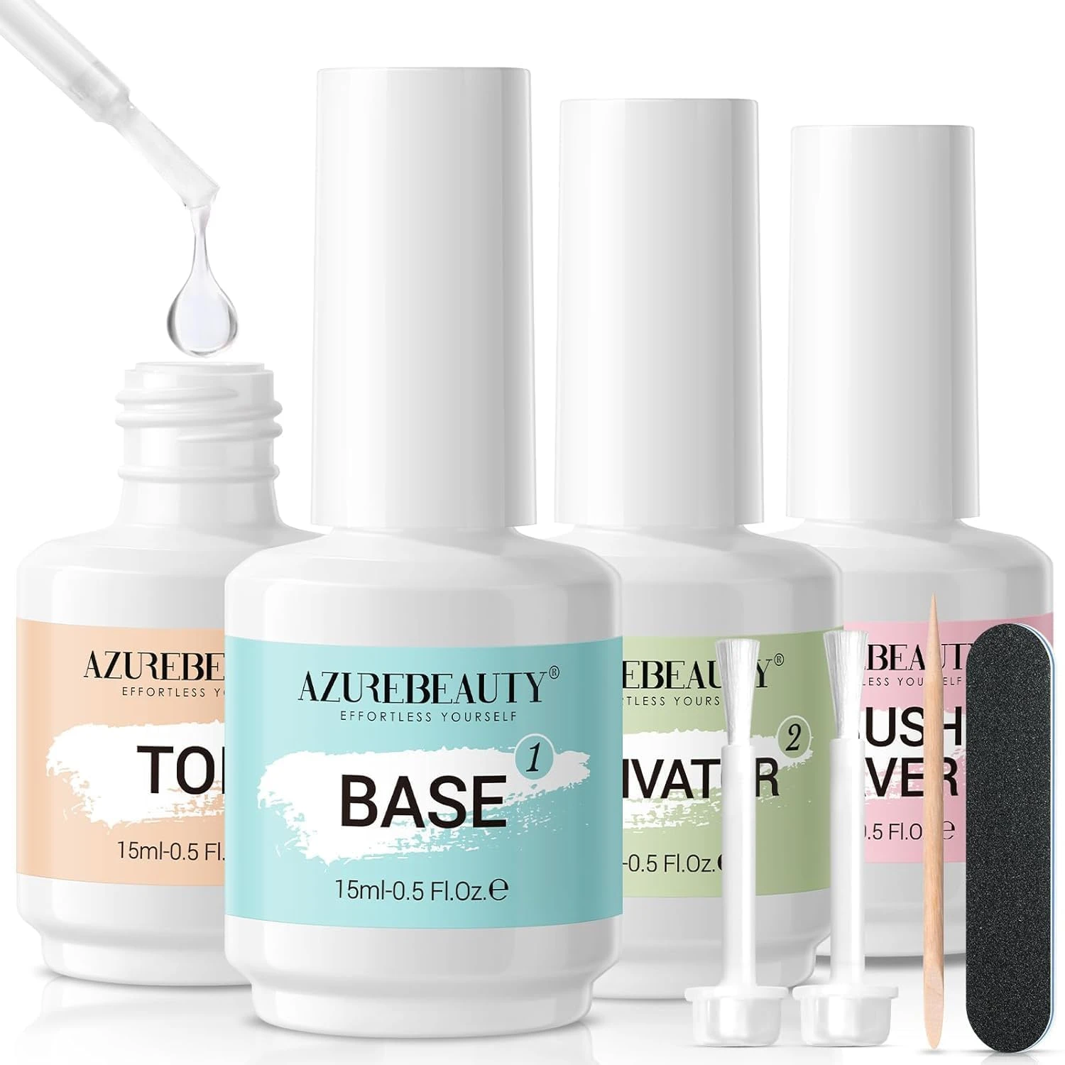 Dip powder top coat sealing ombre nails